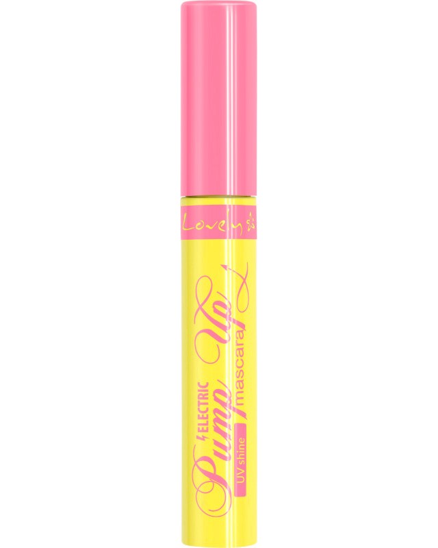 Lovely Pump Up Electric UV Shine Mascara Lovely Pump Up Electric UV Shine Mascara - Спирала за дълги и дефинирани мигли от серията Pump Up - спирала