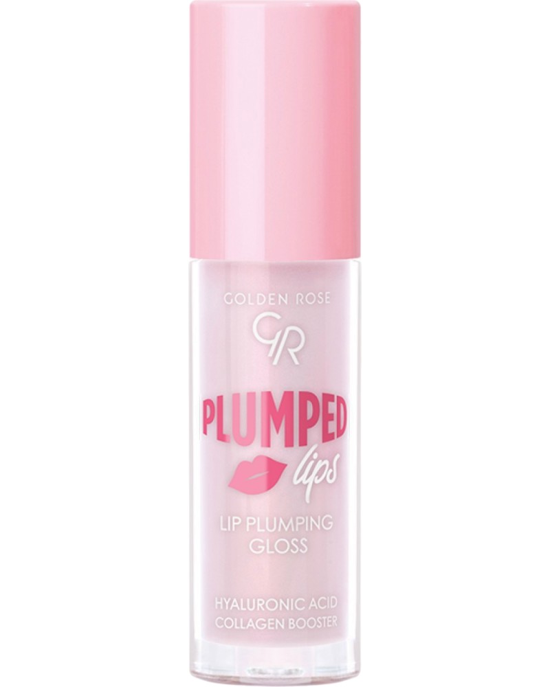 Golden Rose Plumped Lips Lip Plumping Gloss Golden Rose Plumped Lips Lip Plumping Gloss - Гланц за обемни устни с бляскав финиш - гланц