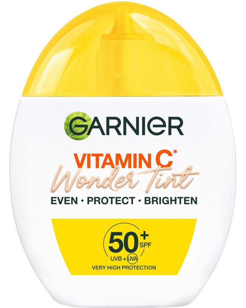 Garnier Vitamin C Wonder Tint SPF 50+ - ������ ������� ����� �� ���� � 5% ��������, ���������� � ������� C �� ������� Vitamin C - �������