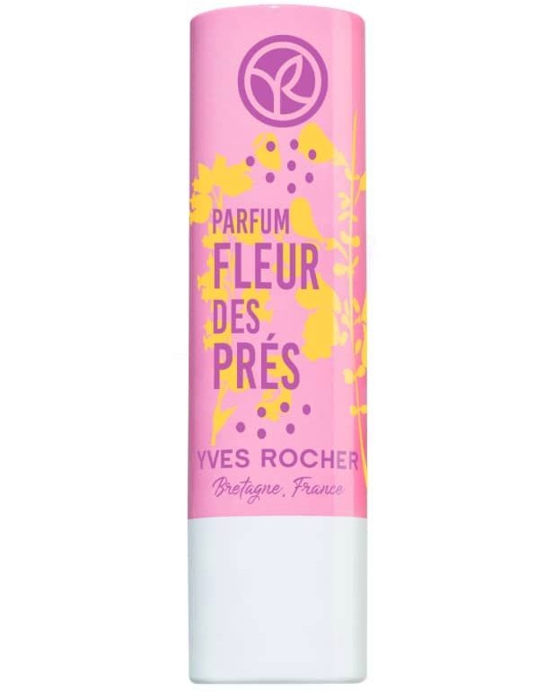 Yves Rocher Meadow Flower & Heather Lip Balm Yves Rocher Meadow Flower & Heather Lip Balm - Балсам за устни с аромат на полски цветя от серията Meadow Flower & Heather - балсам