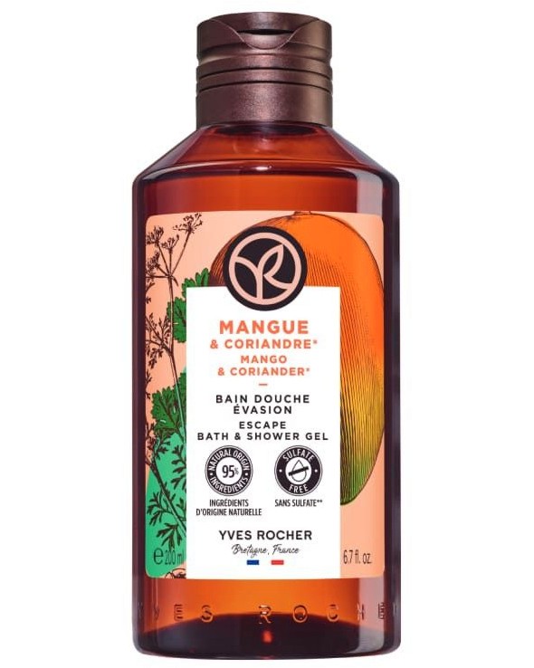 Yves Rocher Mango & Coriander Bath & Shower Gel - ��� ��� � ���� �� ���� � ������ �� ����� � ��������� �� ������� Mango & Coriander - ��� ���