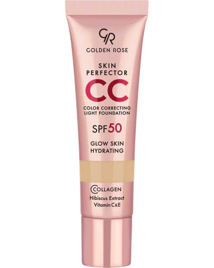 Golden Rose Skin Perfector CC Color Correcting Light Foundation SPF 50 Golden Rose Skin Perfector CC Color Correcting Light Foundation SPF 50 - CC крем за лице за естествен, сияен завършек - крем