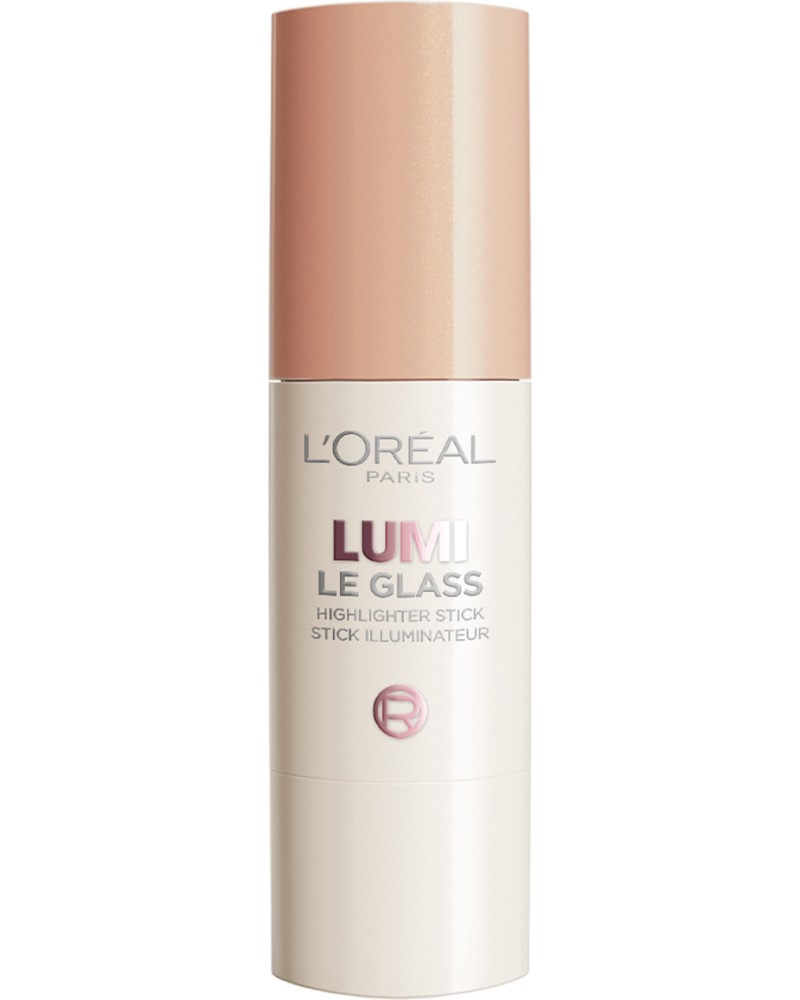 L'Oreal Lumi Le Glass Highlighter Stick L'Oreal Lumi Le Glass Highlighter Stick - Стик хайлайтър за лице и тяло със сияен завършек - продукт