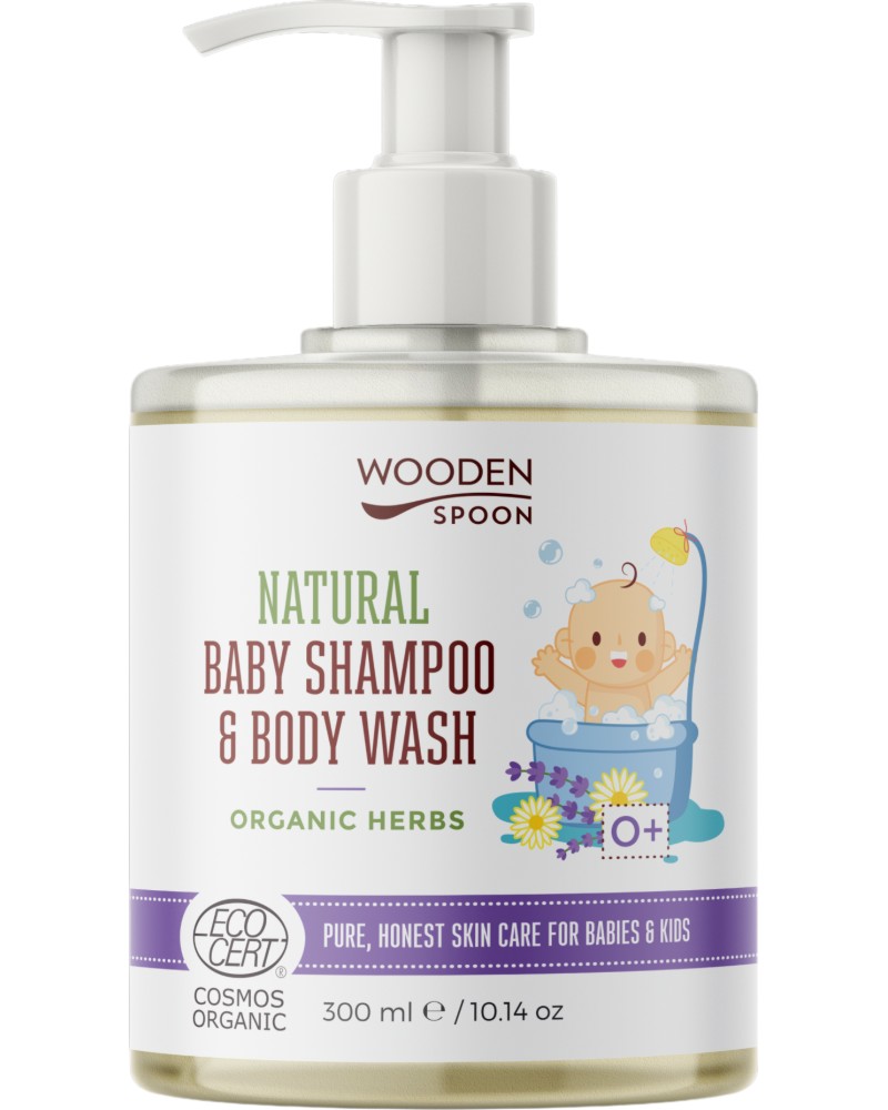 Wooden Spoon Natural Baby Shampoo & Body Wash - ��� ������� ������� �� ���� � ���� � ������ �� ��������� - �������