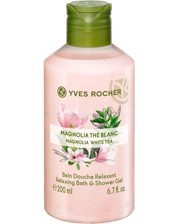Yves Rocher Magnolia & White Tea Bath & Shower Gel - ��� ��� � ���� �� ���� � ������ �� �������� � ��� ��� �� ������� Plaisirs Nature - ��� ���