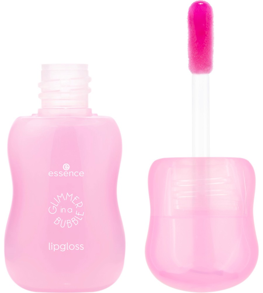 Essence Glimmer in a Bubble Lipgloss Essence Glimmer in a Bubble Lipgloss - Блестящ гланц за устни от серията Glimmer in a Bubble - гланц