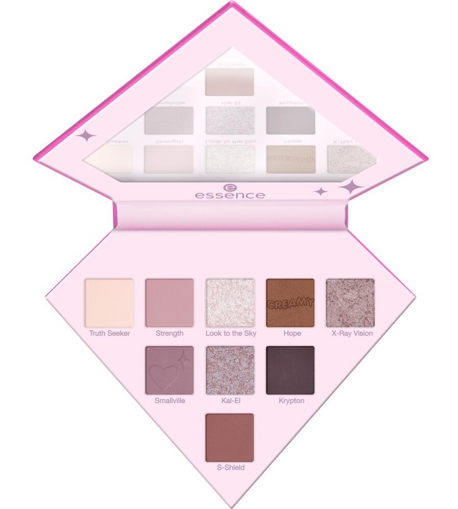 Essence Superman Eyeshadow Palette 01 Essence Superman Eyeshadow Palette 01 - Палитра с 9 цвята сенки за очи от серията Superman - сенки