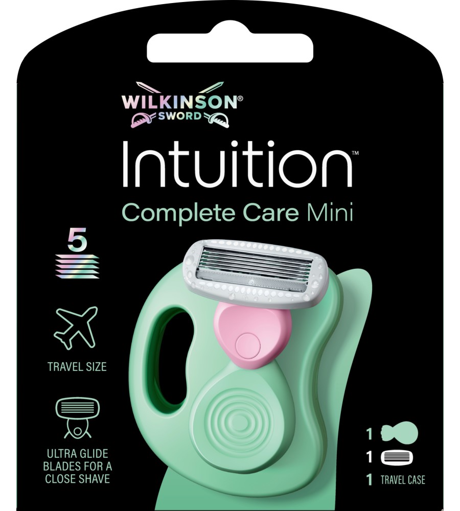 Wilkinson Sword Intuition Complete Care Mini Wilkinson Sword Intuition Complete Care Mini - Мини дамска самобръсначка с калъф - продукт