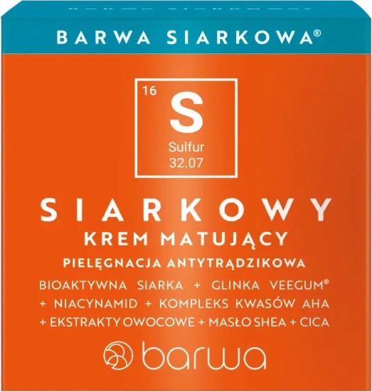 Barwa Siarkowa Sulfur Mattifying Cream -            Siarkowa - 