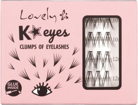 Lovely K Eyes Clumps of Eyelashes Lovely K Eyes Clumps of Eyelashes - Изкуствени мигли на снопчета в комплект с лепило - продукт