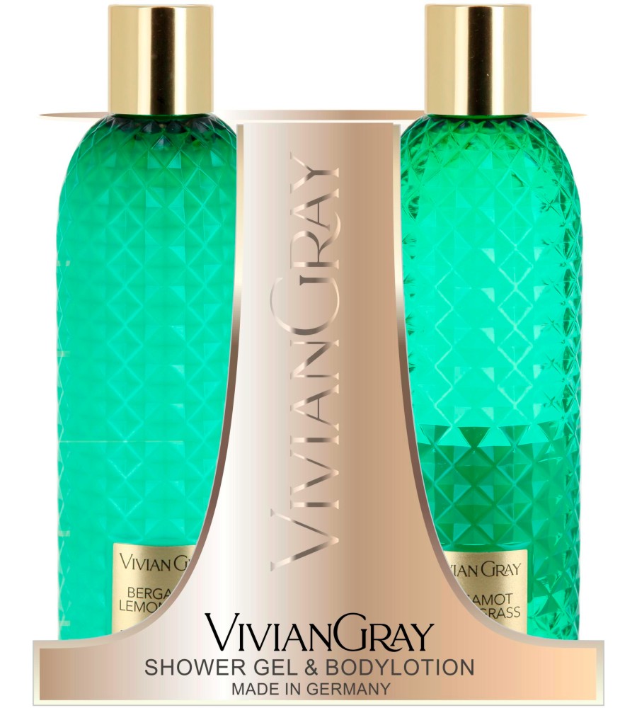 Подаръчен комплект Vivian Gray Bergamot & Lemongrass Подаръчен комплект Vivian Gray Bergamot & Lemongrass - Душ гел и лосион за тяло Gemstone - продукт