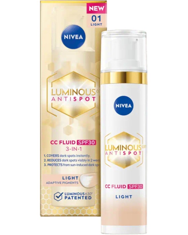 Nivea Luminous630 Anti Spot CC Fluid SPF30 -     3  1      Luminous630 - 