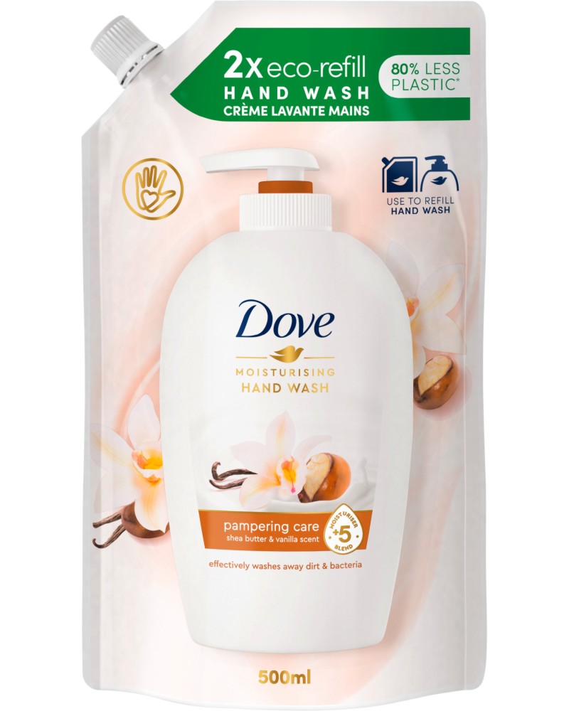 Dove Pampering Care Hand Wash Refil Bag Dove Pampering Care Hand Wash Refil Bag - Пълнител за течен сапун - сапун