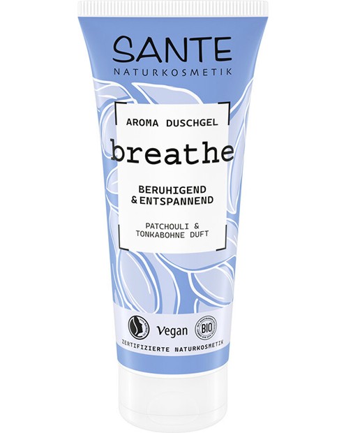 Sante Breathe Shower Gel Sante Breathe Shower Gel - Натурален душ гел с аромат на пачули и тонка боб - душ гел