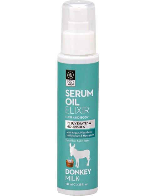 Body Farm Donkey Milk Hair & Body Serum Oil Elixir -    -       Donkey Milk - 