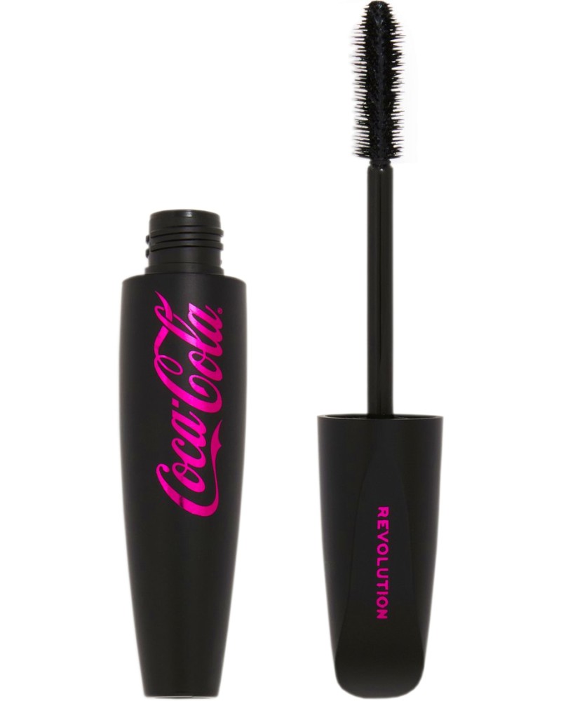 Makeup Revolution X Coca Cola Big Lash Mascara Makeup Revolution X Coca Cola Big Lash Mascara - Спирала за обемни и дълги мигли - спирала