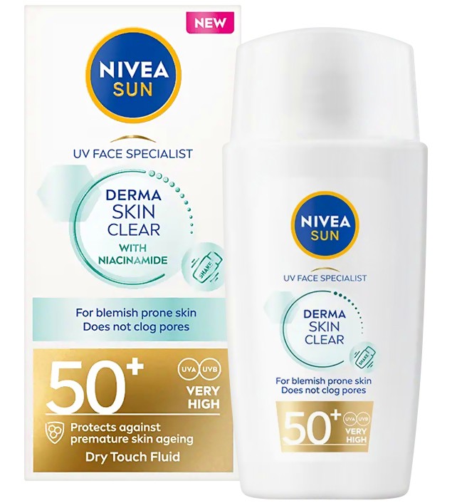 Nivea Sun Derma Skin Clear Fluid SPF 50+ -     - 