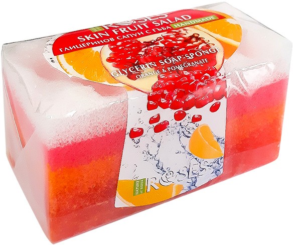 Nature of Agiva Roses Fruit Salad Glycerin Soap-Sponge -           - 