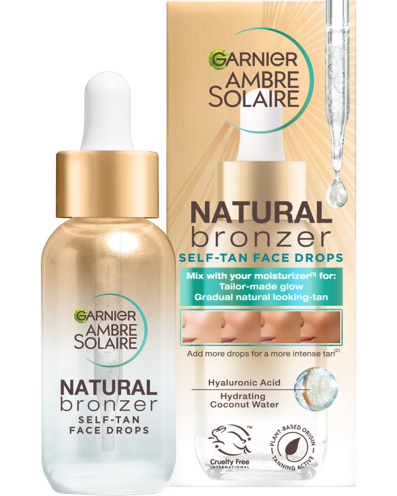 Garnier Ambre Solaire Natural Bronzer Self-Tan Face Drops - �������������� ����� �� ���� �� ������� Ambre Solaire - �������