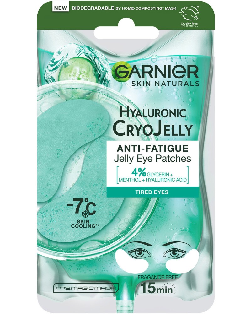 Garnier Hyaluronic Cryo Jelly Anti-Fatigue Eye Patches -         - 