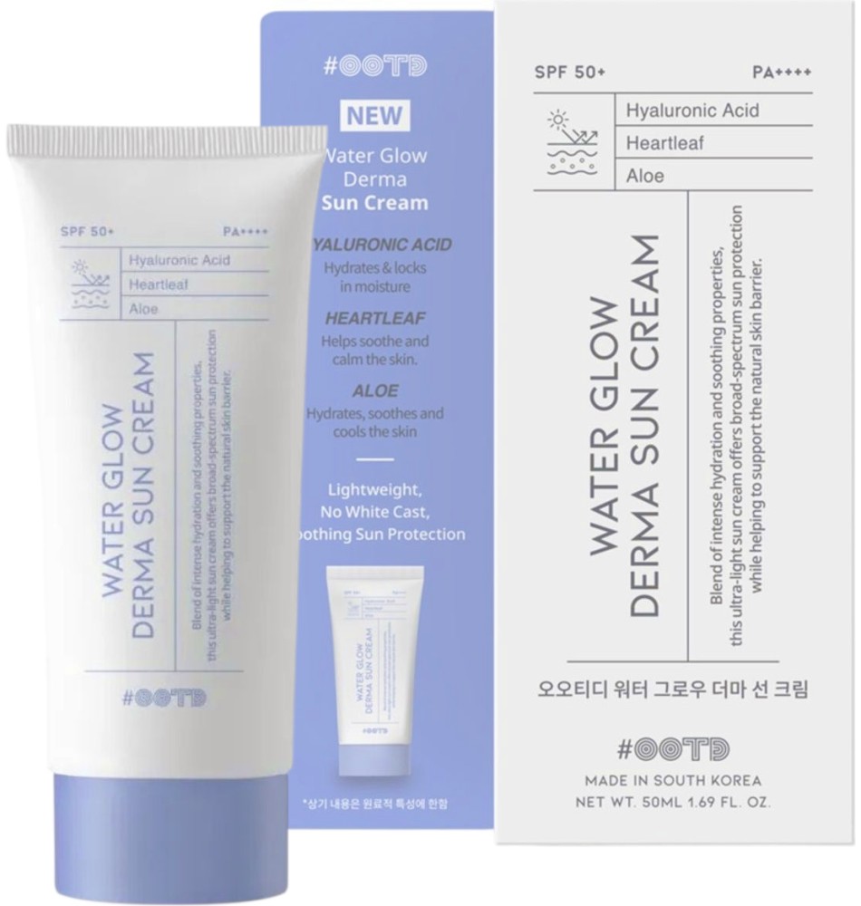 OOTD Beauty Water Glow Derma Suncream SPF 50+ OOTD Beauty Water Glow Derma Suncream SPF 50+ - Хидратиращ слънцезащитен крем за лице - крем