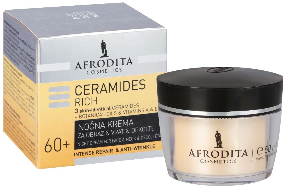 Afrodita Cosmetics Ceramides Rich Night Cream 60+ -    ,      - 