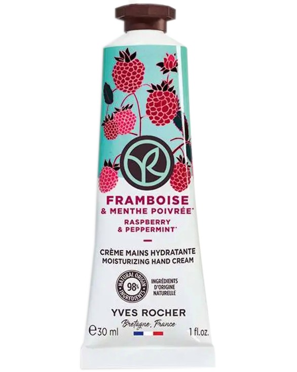 Yves Rocher Raspberry & Peppermint Moisturizing Hand Cream -           Raspberry & Peppermint - 