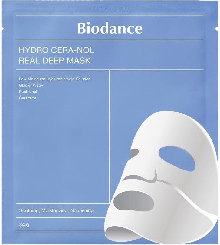 Biodance Hydro Cera-nol Real Deep Mask Biodance Hydro Cera-nol Real Deep Mask - Дълбоко възстановяваща хидрогел маска за лице с хиалурон и серамиди - маска