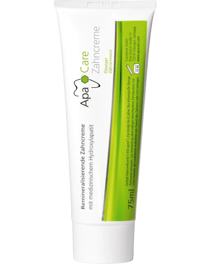 ApaCare Remineralising Toothpaste ApaCare Remineralising Toothpaste - Реминерализираща паста за зъби с течен емайл - паста за зъби