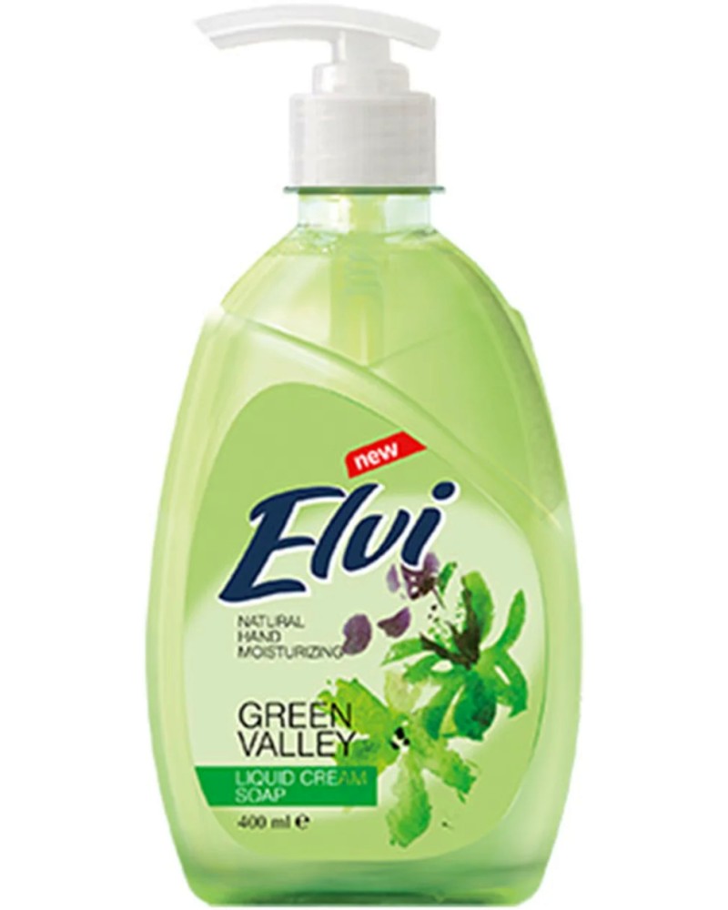 Течен сапун Elvi Green Valley Течен сапун Elvi Green Valley - 0.400 и 1 l - сапун