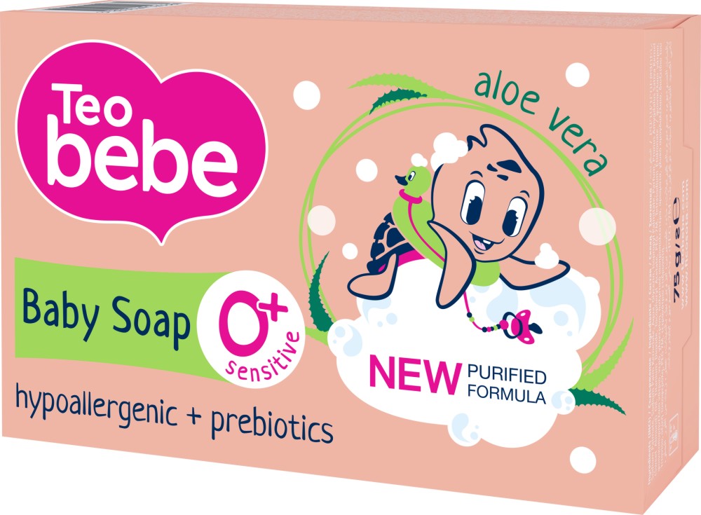 Teo Bebe Aloe Vera Baby Soap Teo Bebe Aloe Vera Baby Soap - Бебешки сапун с аромат на алое вера - сапун