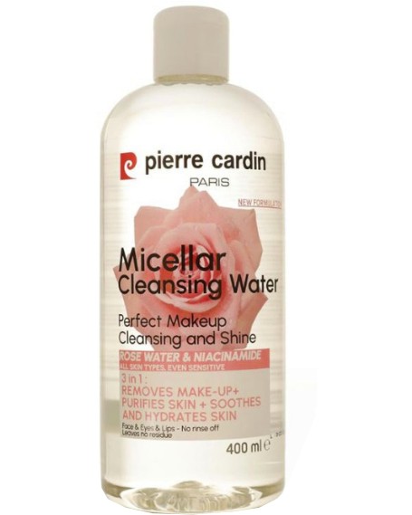 Pierre Cardin Micellar Cleansing Water Pierre Cardin Micellar Cleansing Water - Мицеларна вода за лице с розова вода и ниацинамид - продукт