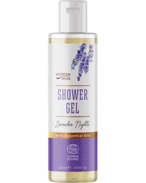 Wooden Spoon Lavender Nights Shower Gel Wooden Spoon Lavender Nights Shower Gel - Душ гел с био масло от лавандула - душ гел