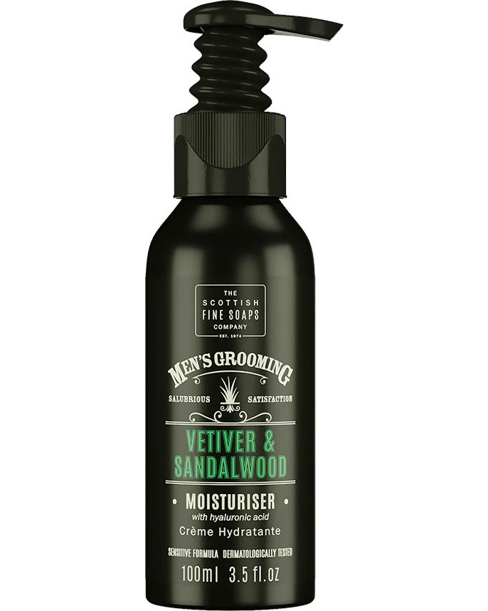 Scottish Fine Soaps Men's Grooming Vetiver & Sandalwood Moisturiser -         Men's Grooming - 