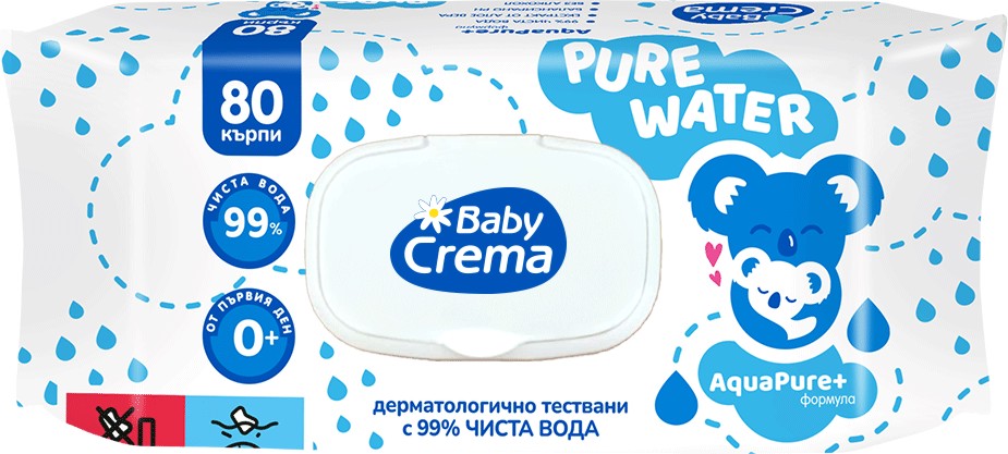 ����� �������� Baby Crema AquaPure+ - 80 ����, � 99% ����� ���� - ����� ��������