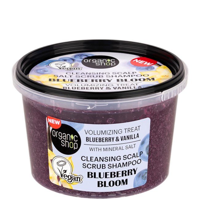 Organic Shop Blueberry Bloom Scalp Salt Scrub Shampoo -  -     ,      - 