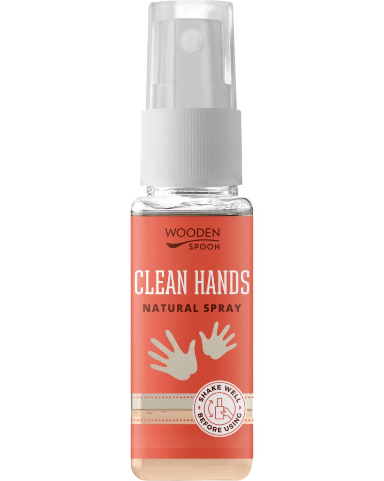 Wooden Spoon Clean Hands Natural Spray Wooden Spoon Clean Hands Natural Spray - Спрей за почистване на ръце с био базови и етерични масла - продукт