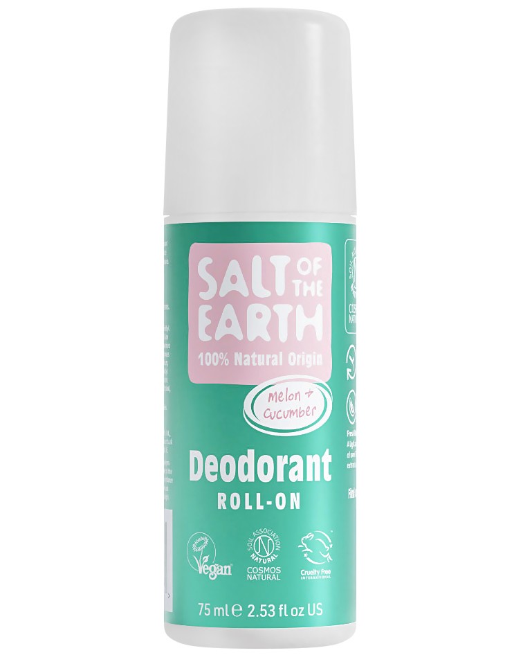 Salt Of The Earth Melon & Cucumber Natural Roll-On Deodorant -          - 