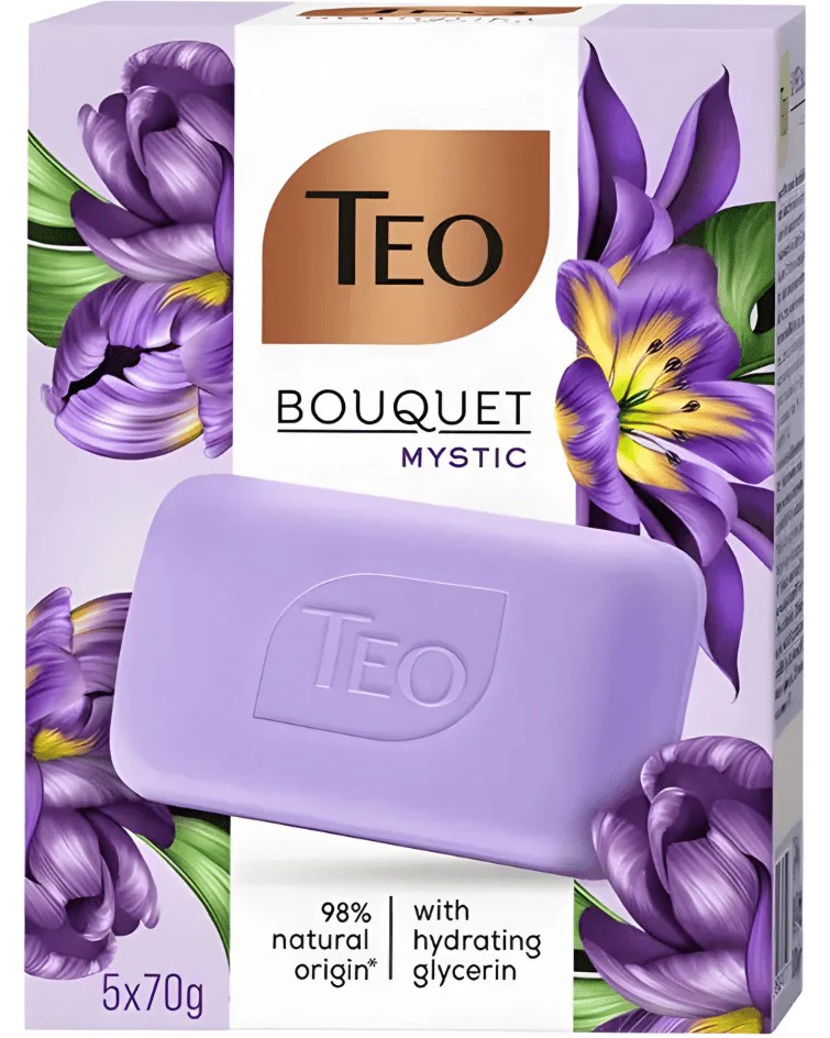 Teo Bouquet Mystic Teo Bouquet Mystic - 5 x 70 g тоалетни сапуни от серията Teo Bouquet - сапун