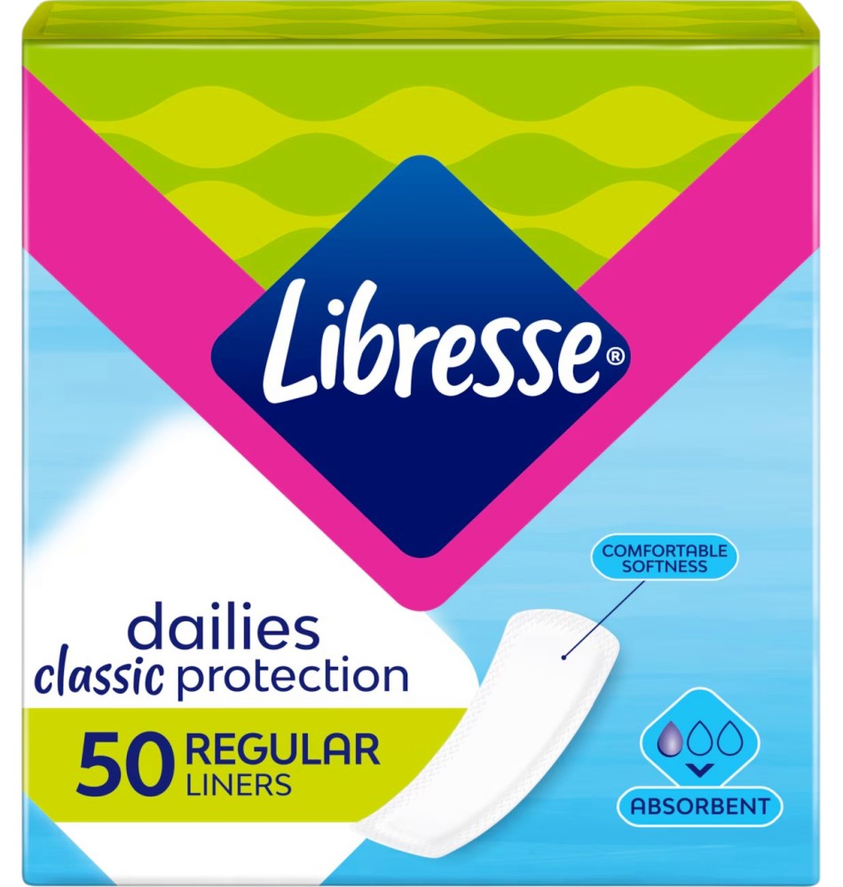 Libresse Dailies Classic Protection Libresse Dailies Classic Protection - 50 броя ежедневни превръзки - дамски превръзки