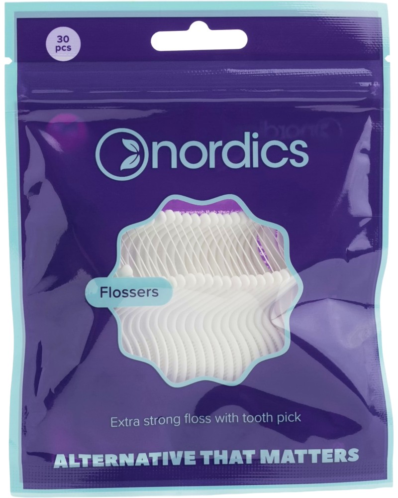 Nordics Extra Strong Floss With Tooth Pick -     , 30  - 