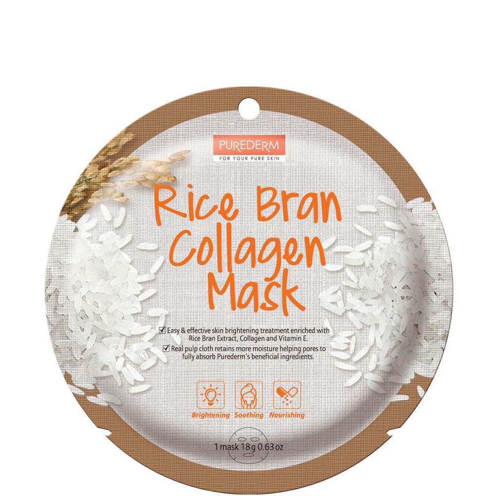 Purederm Rice Bran Collagen Mask -          - 