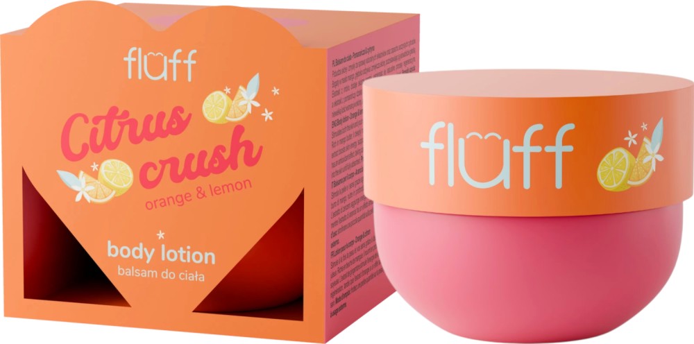 Fluff Superfood Citrus Crush Orange & Lemon Body Lotion Fluff Superfood Citrus Crush Orange & Lemon Body Lotion - Лосион за тяло с аромат на портокал и лимон - лосион