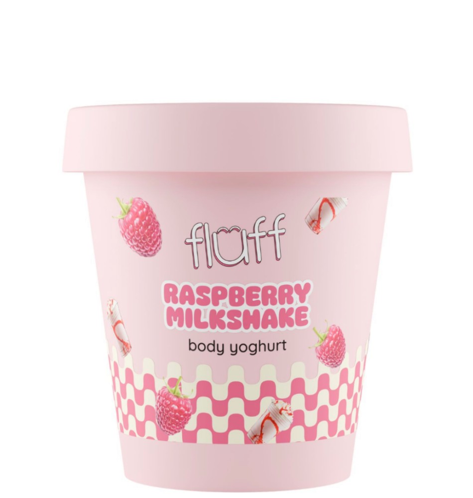 Fluff Superfood Raspberry Milkshake Body Yogurt Fluff Superfood Raspberry Milkshake Body Yogurt - Йогурт за тяло с аромат на малинов млечен шейк - продукт