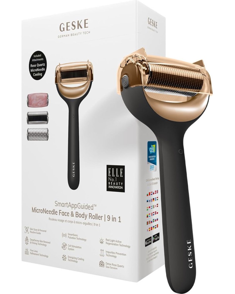 GESKE Microneedle Face and Body Roller 9 in 1 -        9  1 - 