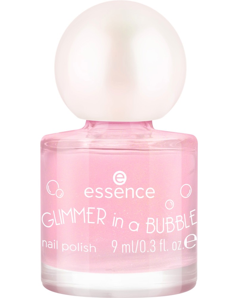 Essence Glimmer in a Bubble Nail Polish Essence Glimmer in a Bubble Nail Polish - Блестящ лак за нокти със светлоотразяващ ефект от серията Glimmer in a Bubble - лак