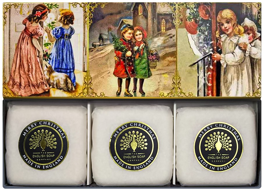 English Soap Company Victorian Christmas Triple Soap Gift Box -       - 