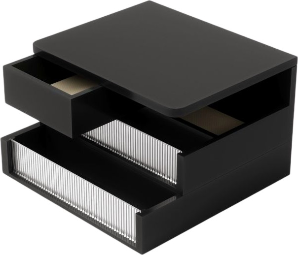 Кутия за бижута и гримове UMBRA Malibu Кутия за бижута и гримове UMBRA Malibu - 24 x 24 x 15 cm, в черен цвят - продукт
