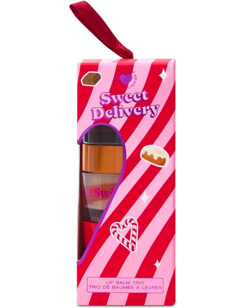I Heart Revolution Sweet Delivery Lip Balm Trio I Heart Revolution Sweet Delivery Lip Balm Trio - Подаръчен комплект с балсами за устни - балсам