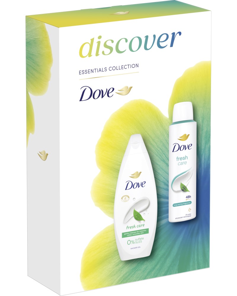 Подаръчен комплект Dove Discover Подаръчен комплект Dove Discover - Душ гел и спрей дезодорант - продукт